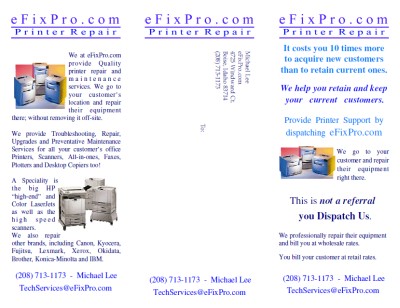 See the eFixPro Brochure PDF file.